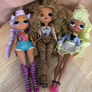 3 DOLL SET.  LOL Surprise! OMG Lady Diva-miss Royale- Da Boss Fashion Doll 10"